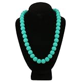 Teething Necklace Jewelry - Organic BPA Free Silicone Chew Beads Teether Toys for Nursing Moms - Tif
