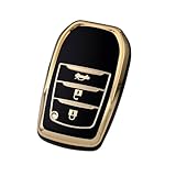 [Kinotaka] トヨタ専用設計 TPU製 ハリアー 80系 グランエース クラウンクロスオーバー（TZSH35） スマートキーケース など専用設計 アクセサリー パーツ 傷防止 キーカバー (ブラック2)