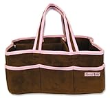 Trend Lab Storage Caddy, Ultrasuede Brown/Pink by Trend Lab [並行輸入品]