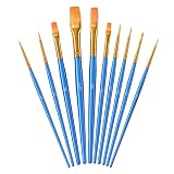 20 pcs ペイントブラシセット、アクリルペインティング用の2パック20個のペイントブラシ、