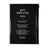 手帳 2026 スケジュール帳 2026年1月 1日1ページ B6変型 タイポポケット ランプブラック EDiT 26WDR-ETA03-BK