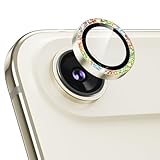 Podick レンズカバー iPhone Air用 カメラフィルム キラキラ 9H強化ガラス アルミ合金 耐衝撃 いphone17Air カメラ保護 高透過率 キズ防止 露出オーバー防止 全面保護 気泡ゼロ 指紋防止 貼り付け簡単 アイフォン17エア 対応 独立型レンズプロテクター(17Air,カラフル)