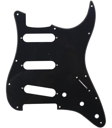 ノーブランドコンポーネントストラト　アノダイズドピックガード VARIOUS ANODIZED PICK GUARD SERIES - 60s JM-type - Black ギター用