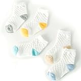 キッズ　ベビー　ソックス　５足　綿　コットン　靴下　綿　白 (4-6歳)