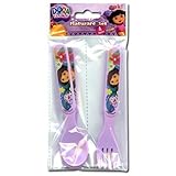 Dora The Explorer 4pc Fork & Spoon Flatware Set by Dora the Explorer [並行輸入品]