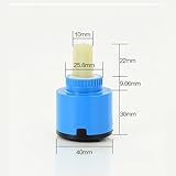 Wovier交換用シングルハンドル蛇口カートリッジバルブセラミックディスク25 mm / 35 mm / 40 mm直径 40 mm 0004