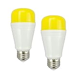 Greenic 駆虫ライト虫除けライト ― 蚊取り 虫よけ A50 口金E26 100W相当 2個セット 光源駆除式 蚊対策 虫が寄らない 蚊退治 蚊よけと照明両用 省エネ 庭 玄関 台所 居間 寝室