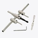 UNHO 自在錐 木工用 サークルカッター 穴あけ可能サイズ40mm～120mm 替え刃 2枚 セット 木工 穴あけ ドリル