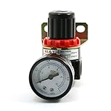 uxcell　エアフィルターレギュレータ　エアソースコンプレッサー　空気圧レギュレータ　エア処理ユニット　AR-2000 9mmのコネクタ径