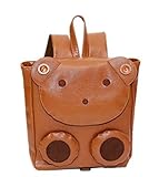 CXYP　キッズ 　赤ちゃん　子供　リュック サック 　防水　カワイイ　クマ　ウサギ　デイパック 　キッズバック 　 入園 　保育園　幼稚園　遠足　PU　１～4歳 (ブラウン)