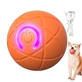 犬用揺れるボールおもちゃ、自動動く犬用おもちゃボール、LEDライト付き充電式ローリングボール犬用おもちゃ、面白い電動犬用ボールおもちゃ、噛みつき防止揺れる犬用ボール、犬用インタラクティブペットおもちゃ