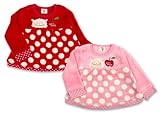(サニーシープ)Sunny Sheep 【SunnySheep】 サニーシープ ソフトフリース 水玉柄 アップリケ付トレーナー 80cm/90cm/95cm 90 レッド