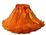 TUTU チュチュスカート12色揃ってとってもカラフル フリフリチュチュ tutu スカート (サイズ(XL)110-120 ウエスト 52cm スカート丈 31cm, オレンジ)