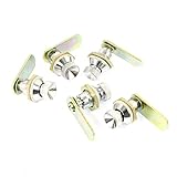 uxcell キーレス　カムロック錠 5個入り 4×2.8cm ブロンズトーン 金属