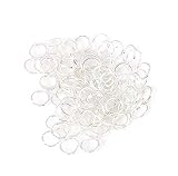 【BEAUTY PLAYER】丸カン 6mm 約200個入り シルバー メガネチェーン マスクチェーン グラスチェーン ジャンプリング マルカン リング 金具セット 基礎パーツ ジュエリー DIY用 手芸用品 クラフト用品 アクセサリーパーツ ハンドメイド 手作り ブレスレット ピアス イヤリング ネックレスなど(シルバー, 6mm)
