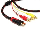 リタプロショップⓇ HDMI A/M TO RCA3 変換ケーブル 《1.5m》 BKRD HDMIオス-3RCA(赤白黄) 金メッキ
