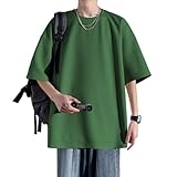 [Candy Kiosk] 夏服 メンズ tシャツ 半袖 五分袖 ゆったり 大きいサイズ おしゃれ 人気 無地 快適 速乾性 クルーネック 柔らかい 夏用 服