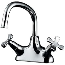 カクダイ#手洗水栓#151-203　hana#2ハンドル混合栓(引棒付き) Amazon | カクダイ はな 2ハンドル混合栓 151-203 | 洗面水栓