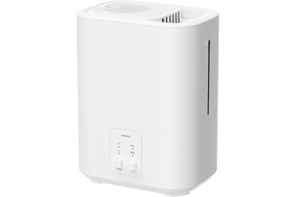 [山善] 加湿器 加熱式 スチーム式 上から給水 (和室6畳/洋室10畳) アロマ 卓上 タンク丸洗い 空焚き防止 加湿量2段階調節 寝室 ホワイト AMKS-AMA30