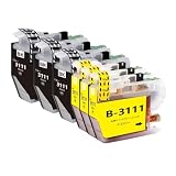 LC3111 ブラザーbrother用互換インクカートリッジLC3111BKブラック3本 LC3111Yイエロー3本 合計6本 対応機種：DCP-J582N J982N-W/B J978N-W/B J972N J973N-W/B J572N J577N J903N J893N J898N J998DN J998DWN J738DN J738DWN J981N