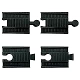 【Link Rail】木製レール プラレール 連結用レール 2種2セット (ブラック) BRIO・IKEA・トーマス 等互換性あり