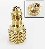 ACME AC R134a Brass Adapter Freon Fitting 1/4" Male to 1/2" Female w/ valve core [並行輸入品]
