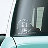 BABY IN CAR　哺乳瓶デザイン　防水・車両OK　STK762-BIC1-W