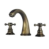 Lightinthebox® Two Handle Polished Brass Traditional Ceramic Valve Widespread Waterfall Bathroom Van