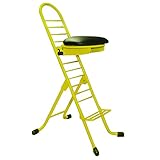 プロワークチェア ラウンドPW-700Rブラック/イエロー(受注生産)