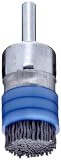 Weiler Nylox Wire End Brush, Banded, Round Shank, Silicon Carbide, Crimped Wire, 3/4 Diameter, 0.035