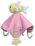 Stephan Baby Go Fish Plush Chewbie Activity Toy and Teething Blankie, Pink Fishie by Stephan Baby [並