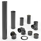 DuraVent 8dbk-48 8 " Inner直径 – DuraBlackストーブパイプ – 単一壁 – 48 " Pi、 8 8DBK-48 1
