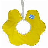 防水 よだれかけ コットンビブ 食事　360° 回転 エプロン お洒落 Flower イェロー