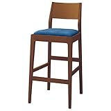 オリバー ダイニング ハイカウンターチェア 木製 ビニールレザー張り ブラウン×ブルー (S・CW-5060・BR・ST+BL-09A)