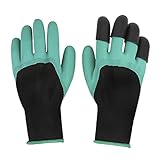 ガーデングローブ ゴム手袋 保護手袋 絶縁 爪付き グローブ 左右セット 爪抜き 爪付き 組合せ 穴掘り 植栽 園芸用品 作業用 耐摩耗 細菌防止 実用性 男女兼用 1ペア