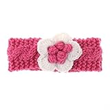 Domybest 秋冬 子供ヘアバンド 編み物 コットンのベルト 面白い花を飾る 良い弾力性 暖かく保つ 誕生日 百日記念 出産祝い 写真小道具 0-5歳に適して 8色