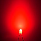 KING DO WAY 発光ダイオード　超高輝度　グリーンライト　LED　丸い頭　砲弾型　弾丸型　頭部直径3mm　100個　セット レッド