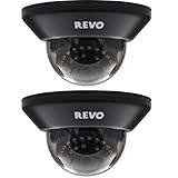 REVO America RCDS30-3BNDL2 700 TVL Indoor Dome Surveillance Camera with 100-Feet Night Vision - 2 Pa