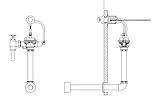 デルタ83t243 1 – 1 / 2 " Back Spud Free Standing Prison水クローゼットフラッシュバルブwith工場セット、 83T243 1