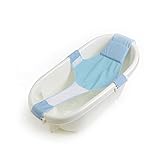 Huluwa Baby Bath Seat Non-Slip Newborn Baby Bathtub Seat Adjustable Versatile Keep Baby Safe Blue [並