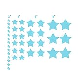 n. Sunforest 40 Canal Blue Stars Confettiビニール壁デカール取り外し可能なDIY飾りステッカー赤ちゃん保育園壁アート壁画