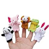 動物指人形 10個セット 柔らか フラシ天 赤ちゃん 教育 発育 カートゥーン 手あそび玩具