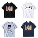 藤本タツキ 京本 Tシャツ ルックバック 半袖 綿 コスプレ衣装 印象シャツ 夏服 丸首 吸汗速乾 通気性 柔らかい カジュアル 漫画 痛い服 萌えグッズ 男女兼用 プレゼント アニメ周辺 (6,XL)