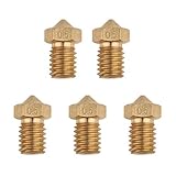 volflashy ノズル 真鍮 E3D V6 銅 ノズル 押出機 プリント ヘッド 3Dプリンター 部品 1.75mm フィラメント ホットエンド 5pcs