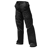 (ハーバーライツ) Harbour Lights ワークウェア カーゴパンツ ボトムス 作業ズボン 制服トラウザー 女性用 (34(約86cm)レギュラー丈) (ブラック)