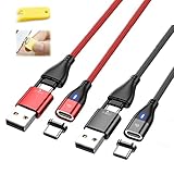 (2本セット60w両用線(1m)+Type-C端子×2枚)新11ピン 60W/100w PD/QC4.0 両用 USB-A USB-C 急速 充電 対応 マグネット ケーブル 磁気 着脱式 スマホ 汎用 防塵 Android タイプ-C マイクロ-USB-C-micro-a-b コネクター 磁石 磁力 アダプター チャージ 線 コード ソケット 1本コード＋2枚Type-C端子