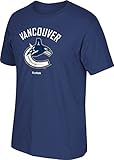 Vancouver Canucks Reebok NHL " Jersey Crest "メンズ半袖ブルーTシャツ L ブルー