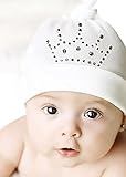 Melondipityシルバープリンセスティアラホワイトベビー帽子女の子6 – 18か月の