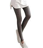 マタニティ レギンス 産前産後 カシミア風 コットン アジャスター マタニティウェア 10分丈 BEATON JAPAN (L, ダークグレー)