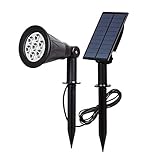 T-SUN 7LED ソーラーライト スポットライト ソーラー ガーデンライト パネル分離式 RGB多彩 省エネ 屋外 防水 暗くなると自動点灯 玄関、芝生、階段、庭など対応 LED照明